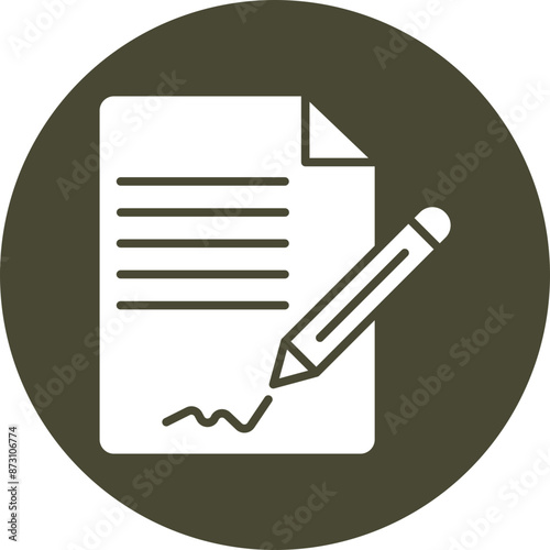 Agreement Glyph Circle Icon