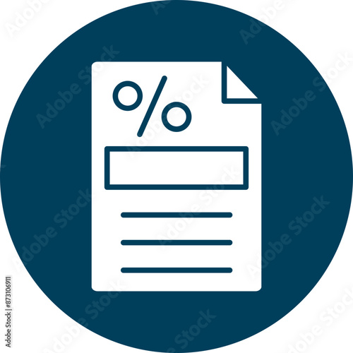 Tax Glyph Circle Icon