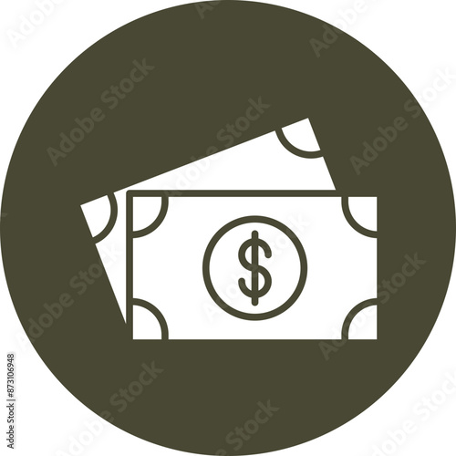 Wealth Glyph Circle Icon