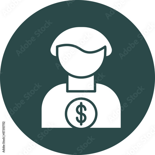 Customer Glyph Circle Icon