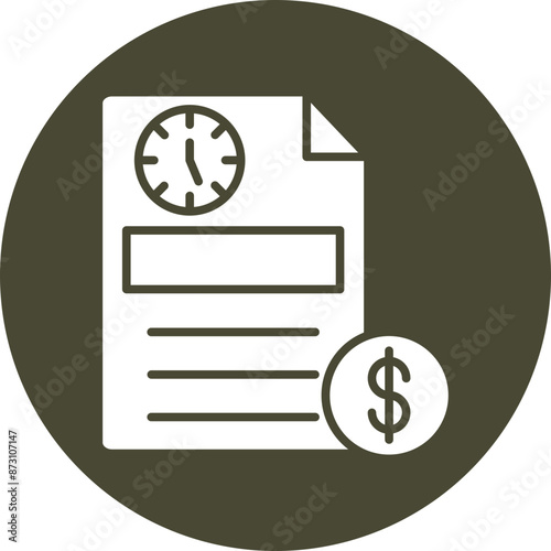 Deadline Glyph Circle Icon