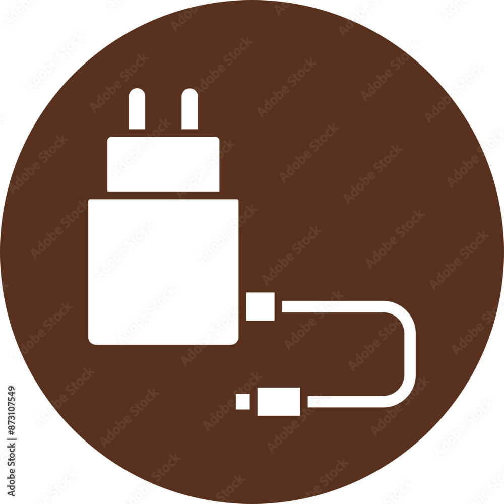 Obraz premium Charger Glyph Circle Icon