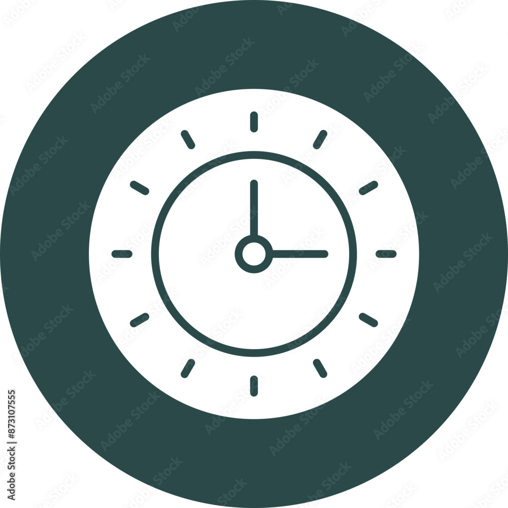 Clock Glyph Circle Icon Clock Glyph Circle Icon