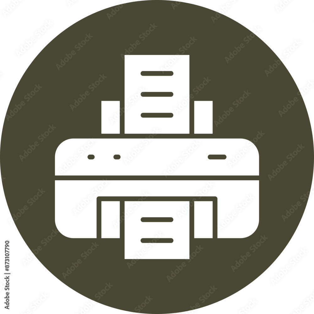 Printer Glyph Circle Icon Printer Glyph Circle Icon