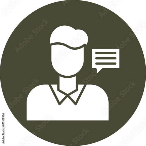 Legal Advisor Glyph Circle Icon
