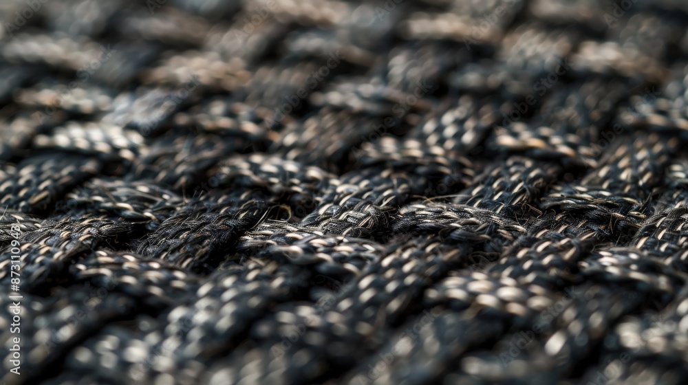Fabric weave close-up, highlighting the detailed cross-pattern Fabric weave close-up, highlighting the detailed cross-pattern