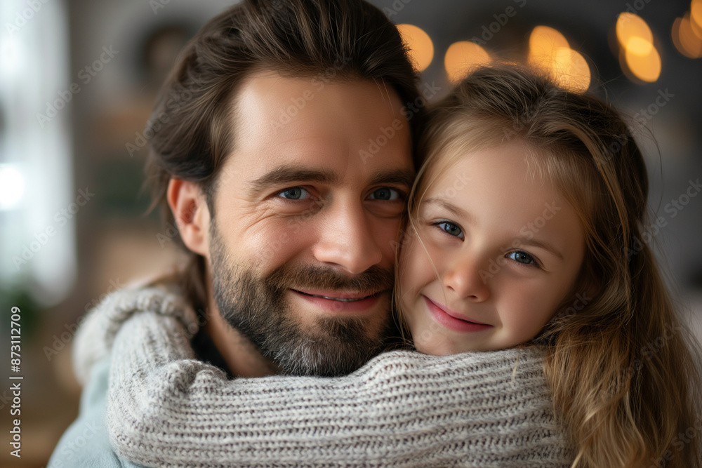 Father and daughter share love, Father carrying daughter in arms. Father and daughter share love, Father carrying daughter in arms.