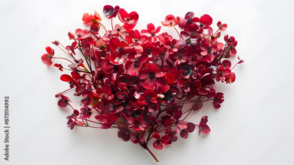 Video of a heart-shaped garden filled with vibrant red flowers on a pristine white backdrop, symbolizing the vital role of a healthy cardiovascular system in well-being. Video of a heart-shaped garden filled with vibrant red flowers on a pristine white backdrop, symbolizing the vital role of a healthy cardiovascular system in well-being.