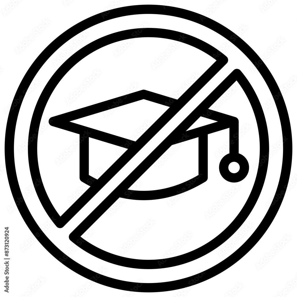 low education icon illustration design with outline low education icon illustration design with outline