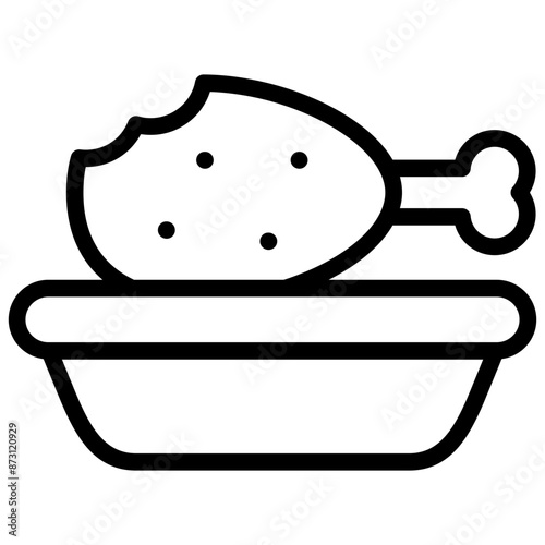 leftover education icon illustration design with outline