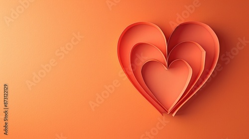 Paper background in the shape of a heart