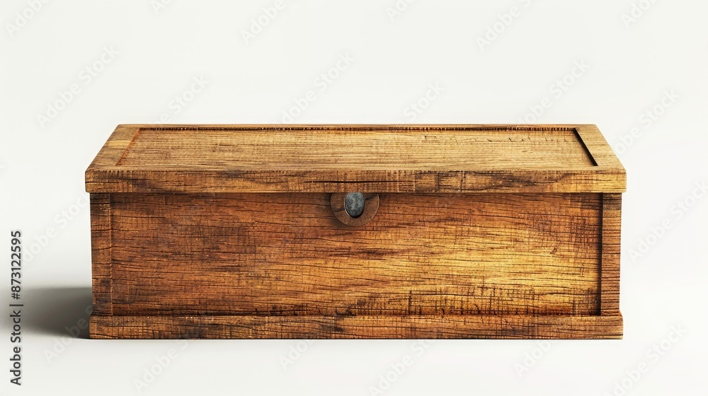 Wooden box on white background Wooden box on white background