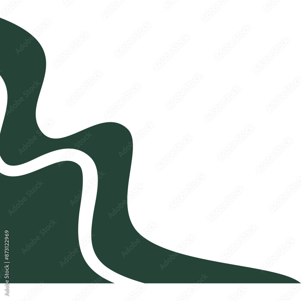 Fototapeta premium Abstract Wavy Corner