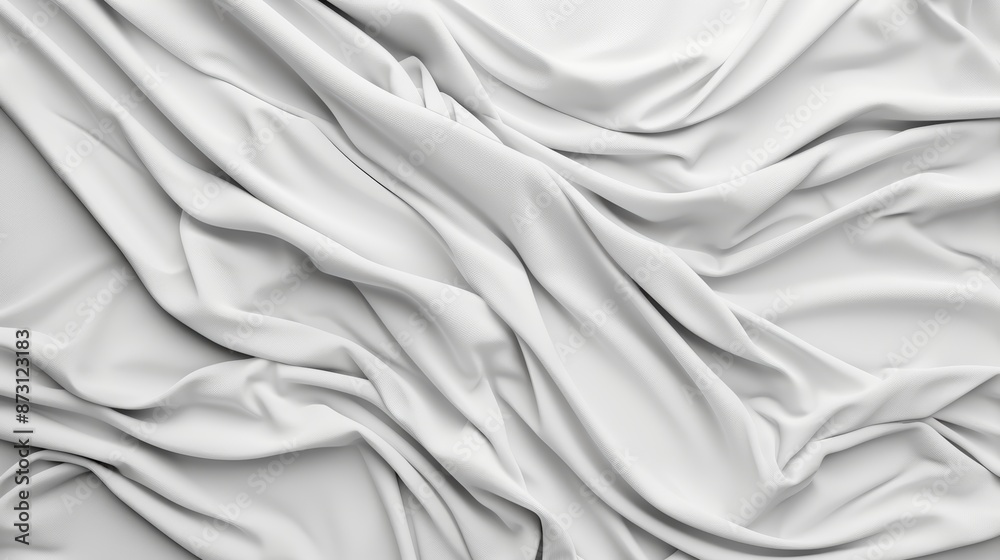 Blank white poster with wrinkles and folds Blank white poster with wrinkles and folds