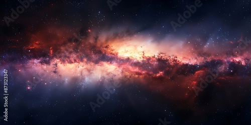 Space Nebula Background - Colorful Cosmic Clouds with Stars