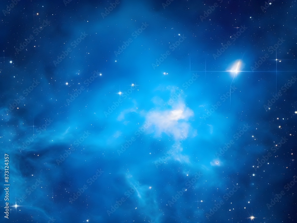 Blue Nebula A Bright Starry Background Design Blue Nebula A Bright Starry Background Design