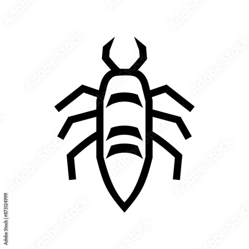 Vector graphic of Dust mite insect icon illustration, linear icon. Line with editable stroke