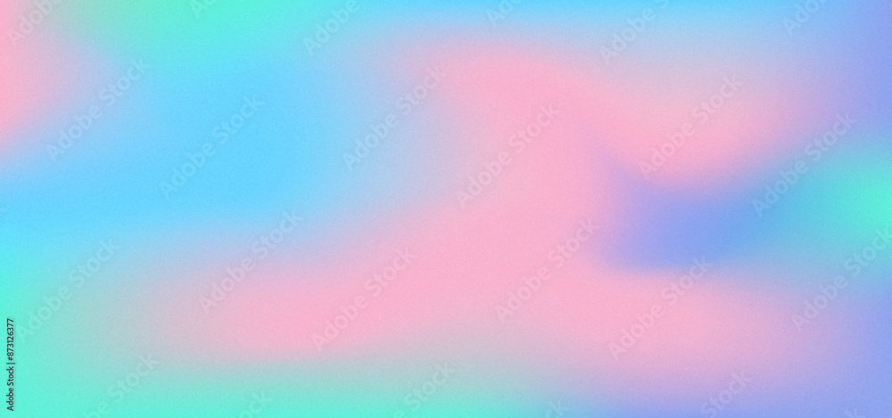 Obraz premium Soft blur aura gradient design wallpaper with noise texture effect. Aesthetic y2k grainy background. Vector illustration