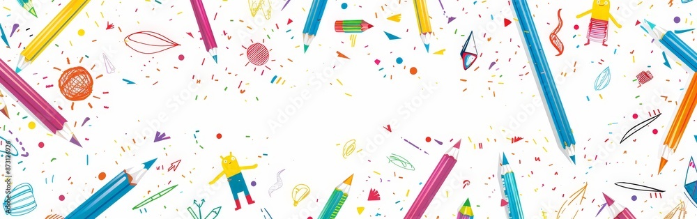 Whimsical Children Activities in Colorful Illustration Whimsical Children Activities in Colorful Illustration