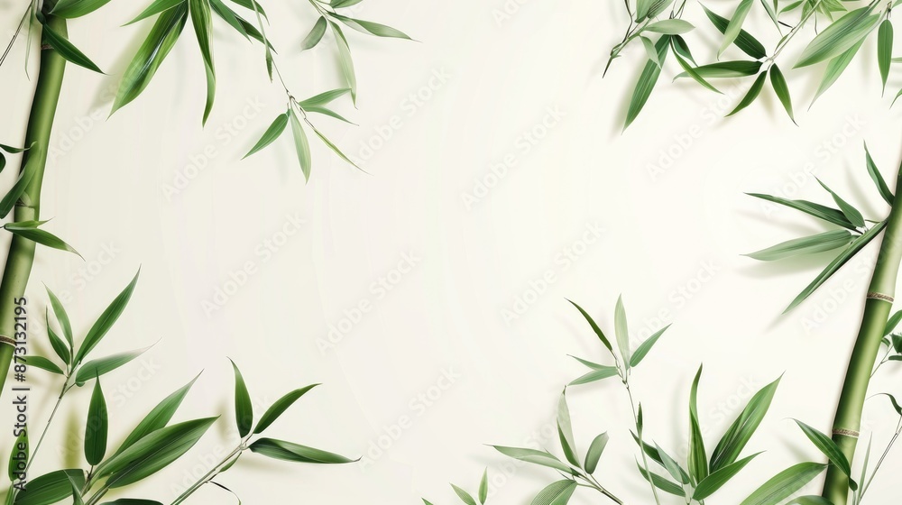 Bamboo pattern with space for text Bamboo pattern with space for text