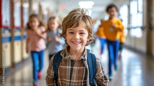 Wallpaper Mural Cheerful School Days: Kids in Motion Torontodigital.ca