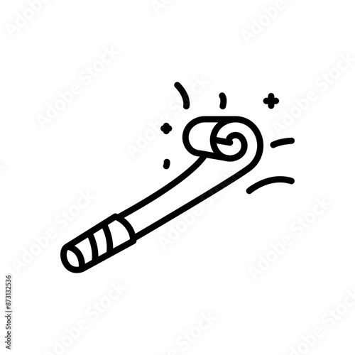 party blower icon vector in line style