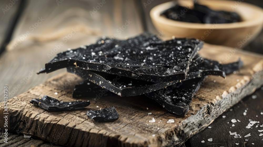 Obraz premium Snack made from dried squid ink