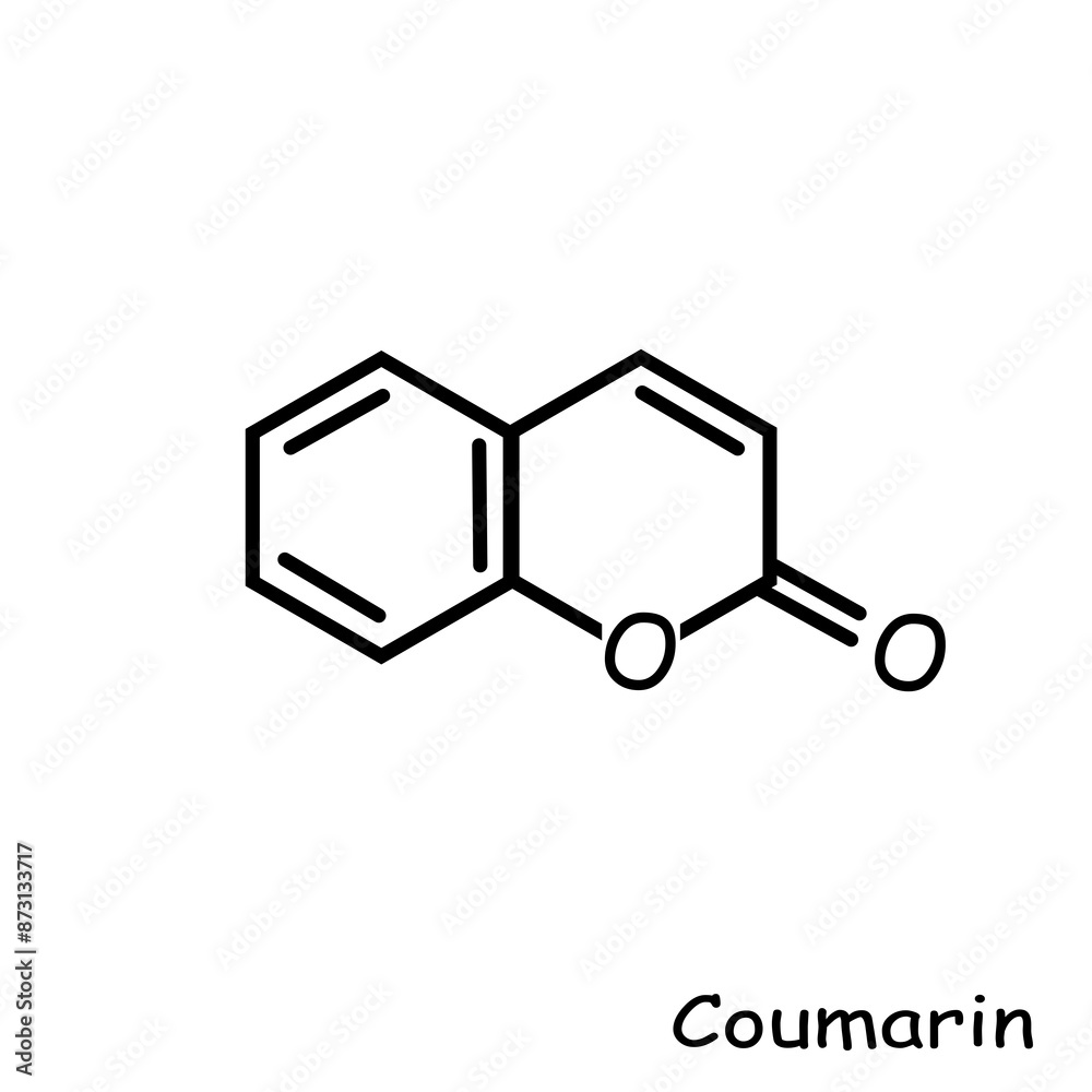 Chemical, organic structure : coumarin Chemical, organic structure : coumarin
