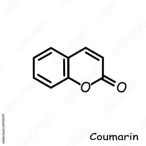 Chemical, organic structure : coumarin