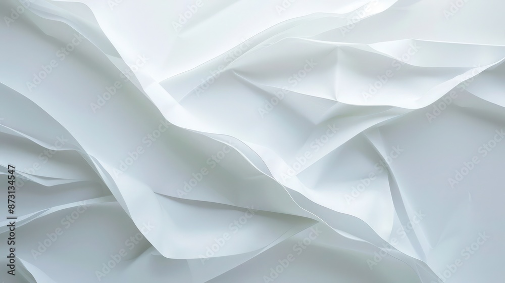 A smooth, translucent white paper texture with subtle crumples and abstract waves, creating a background A smooth, translucent white paper texture with subtle crumples and abstract waves, creating a background