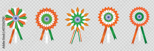 Indian Independence  Day, Banner, with Independence  Day India, Vibrant Tricolor Cockades Featuring Ashoka Chakra, independence, day, india, Indian,  poster,  Republic Day, flower,