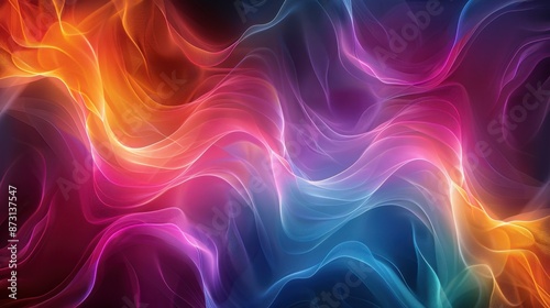 Colorful rounded lines creating a vibrant and dynamic abstract background, their seamless flow and interconnections forming an engaging visual pattern.
