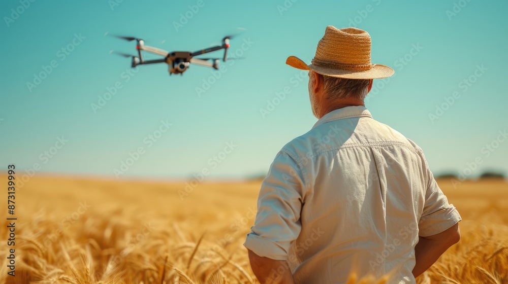 Modern Farmer Embracing Agricultural Innovation Modern Farmer Embracing Agricultural Innovation