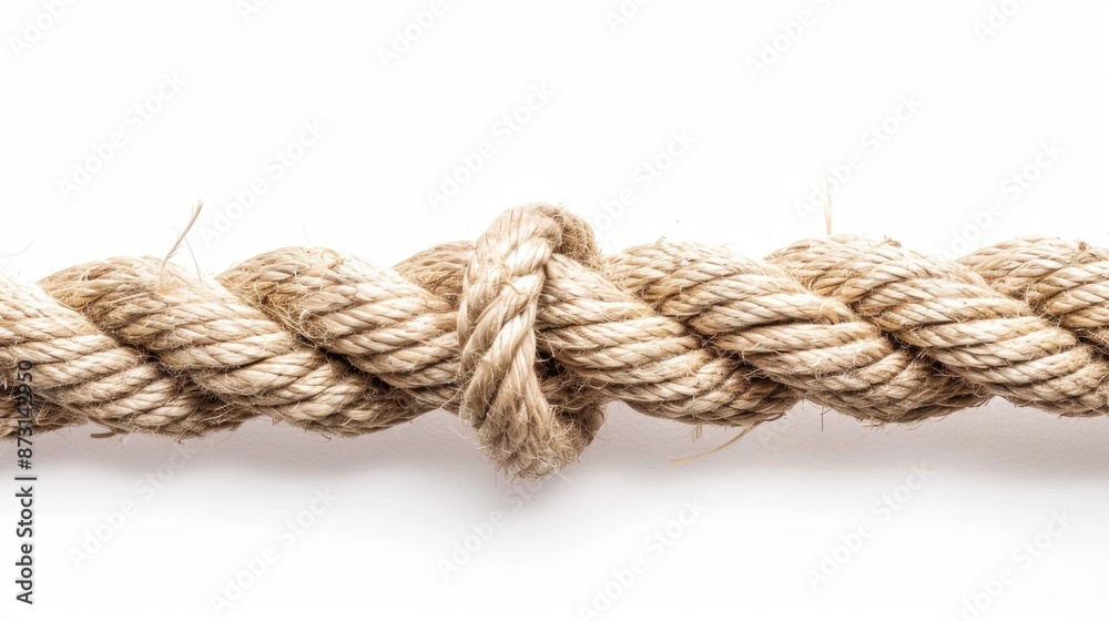Fototapeta premium A white background with a rope