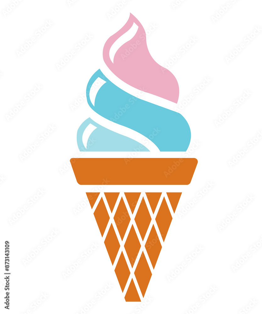 Ice cream clip art design on plain white transparent isolated background for sign, decal, card, shirt, hoodie, sweatshirt, apparel, tag, mug, icon, poster or badge Ice cream clip art design on plain white transparent isolated background for sign, decal, card, shirt, hoodie, sweatshirt, apparel, tag, mug, icon, poster or badge