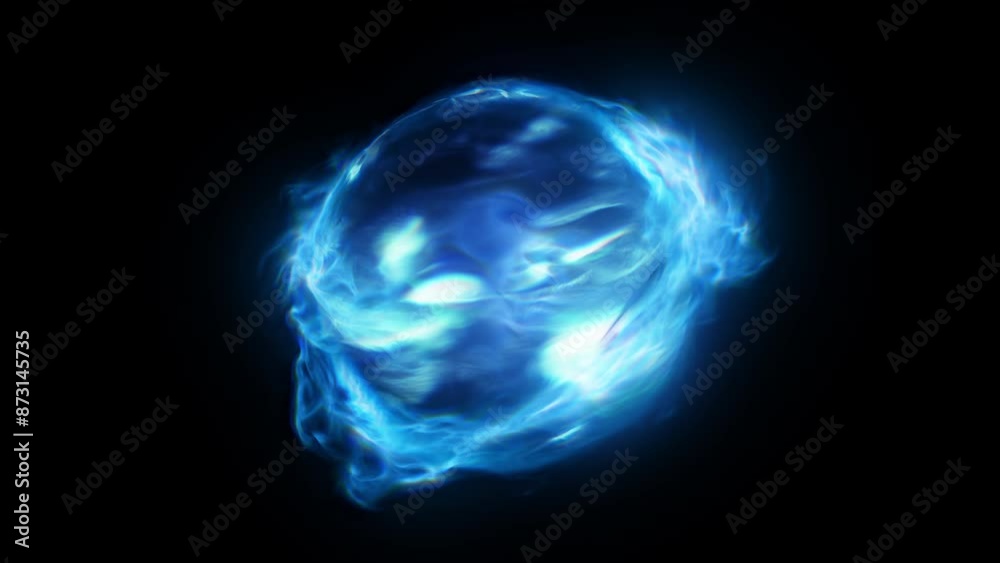 Fx blue Energy Ball Effect Video Loop
