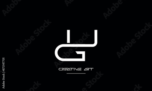 GU, UG, G, U abstract letters logo monogram