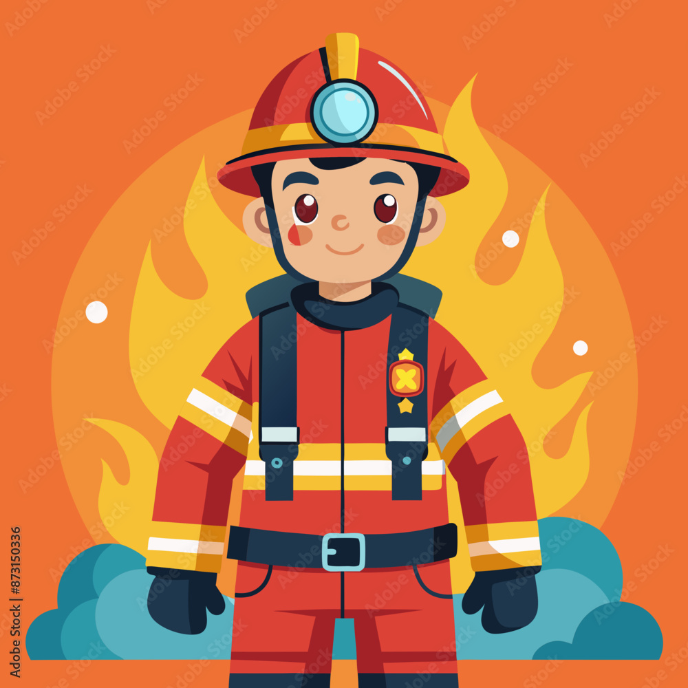 vector illustration of firefighter vector illustration of firefighter