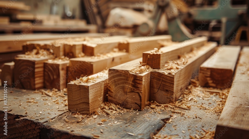 Producing solid wood table legs in a workshop for furniture manufacture Producing solid wood table legs in a workshop for furniture manufacture