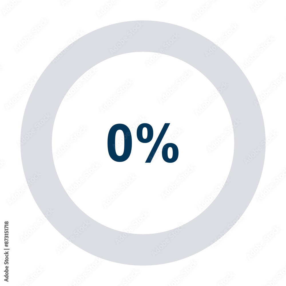 Information round diagram 0 percent icon, infographic graphic pie design, marketing vector illustration Information round diagram 0 percent icon, infographic graphic pie design, marketing vector illustration