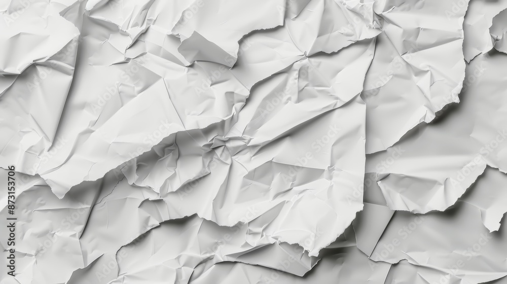 White crumpled paper poster texture White crumpled paper poster texture