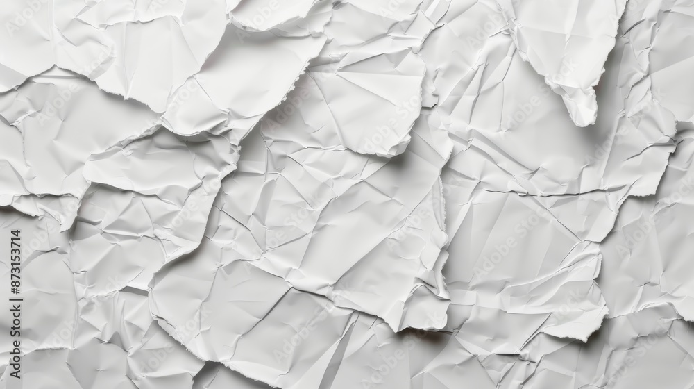 White crumpled paper poster texture White crumpled paper poster texture