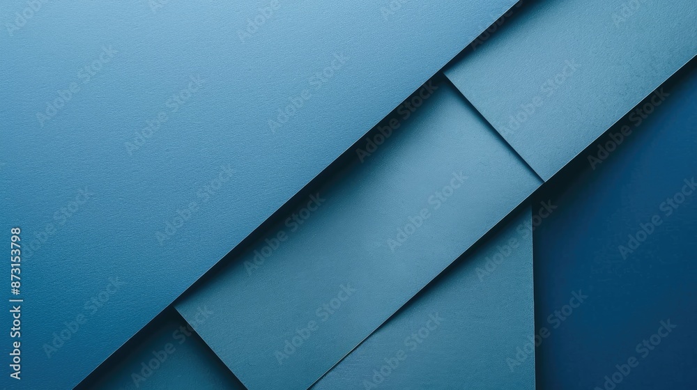 Minimalist abstract paper texture background with geometric shapes and lines in blue tones Top view Minimalist abstract paper texture background with geometric shapes and lines in blue tones Top view