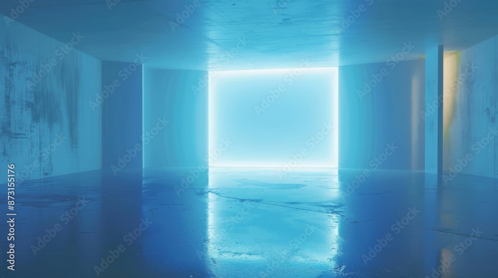 a glowing light blue screen a glowing light blue screen