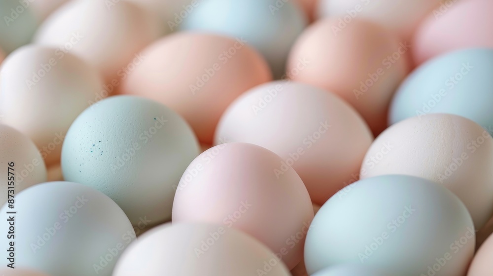 Pastel colored Easter eggs