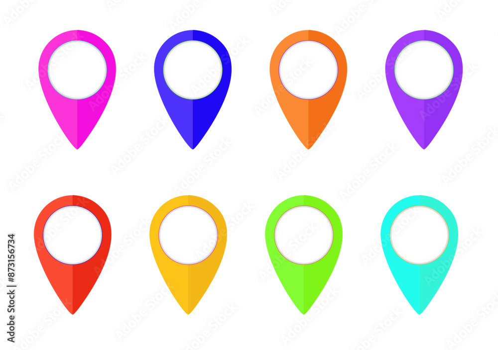 Map pin flat design style modern icon, pointer minimal vector symbol, marker sign Map pin flat design style modern icon, pointer minimal vector symbol, marker sign