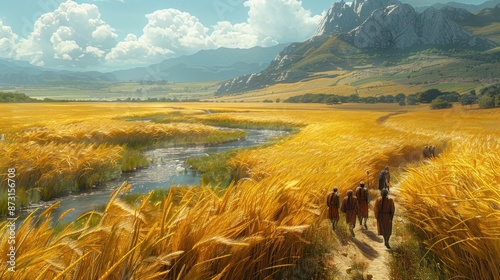 Artistic Rendition of Neolithic Agriculture

