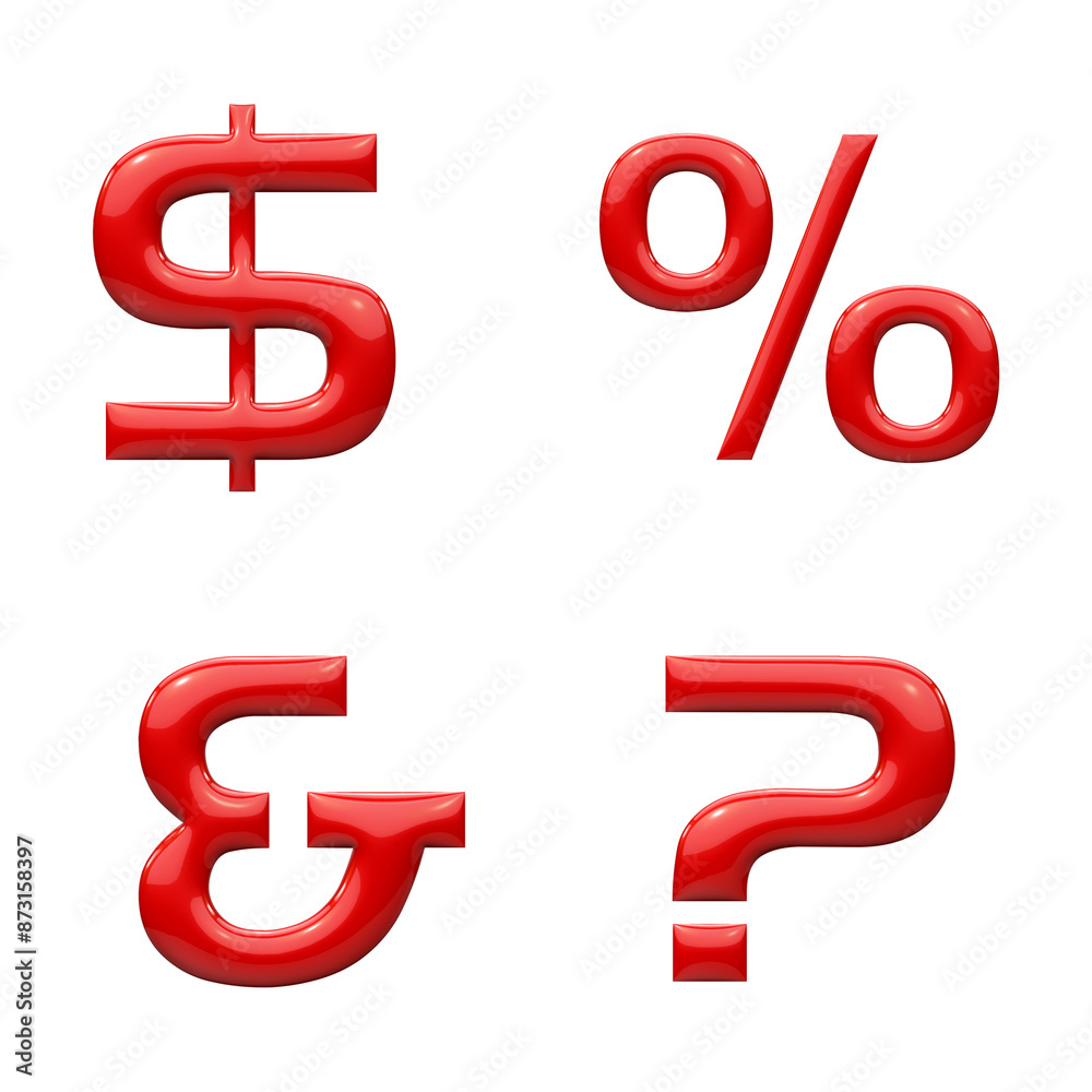 3d alphabet, set of lowercase and uppercase red plastic letters and numbers on white background, 3d rendering 3d alphabet, set of lowercase and uppercase red plastic letters and numbers on white background, 3d rendering