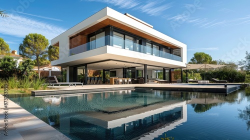 Luxury contemporary villa with pool