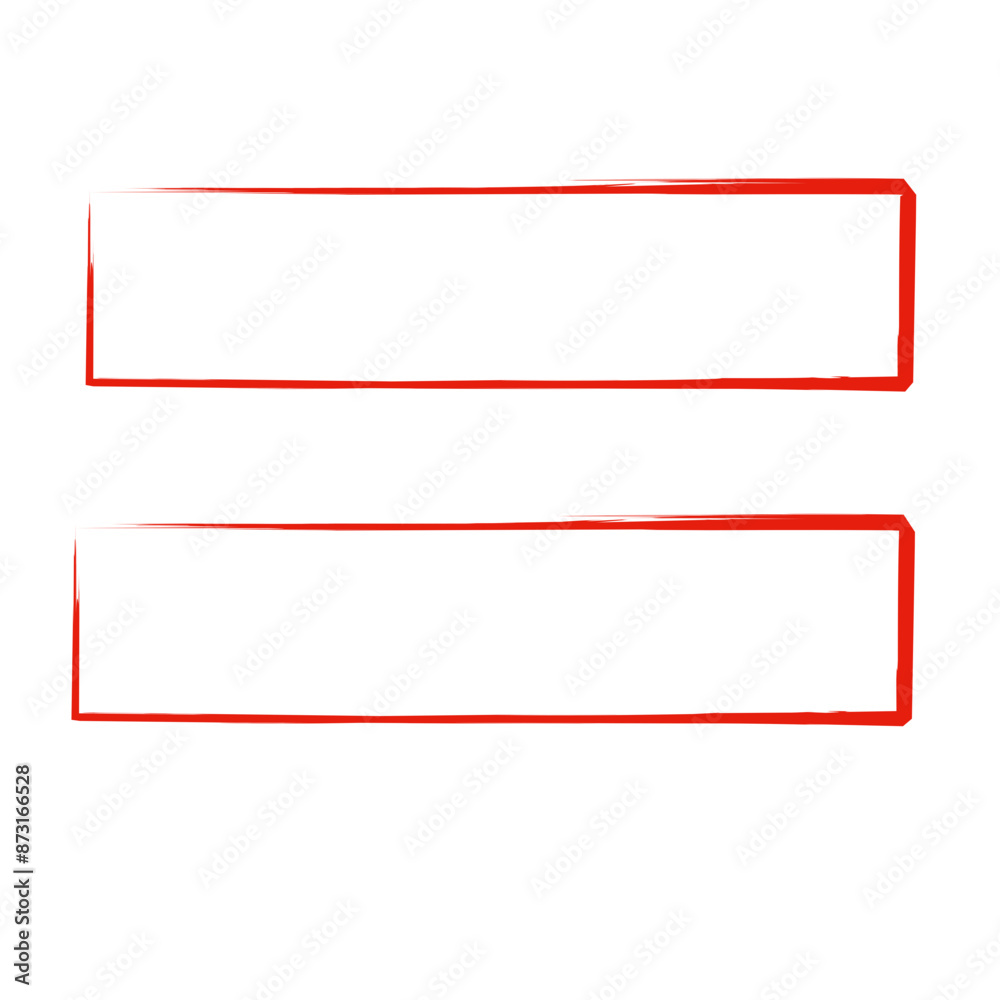 Rectangle outline red sketch. Hand drawn vector ilustration Rectangle outline red sketch. Hand drawn vector ilustration